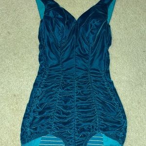 1920’s VINTAGE Dark Teal Velvet Women’s Swimsuit